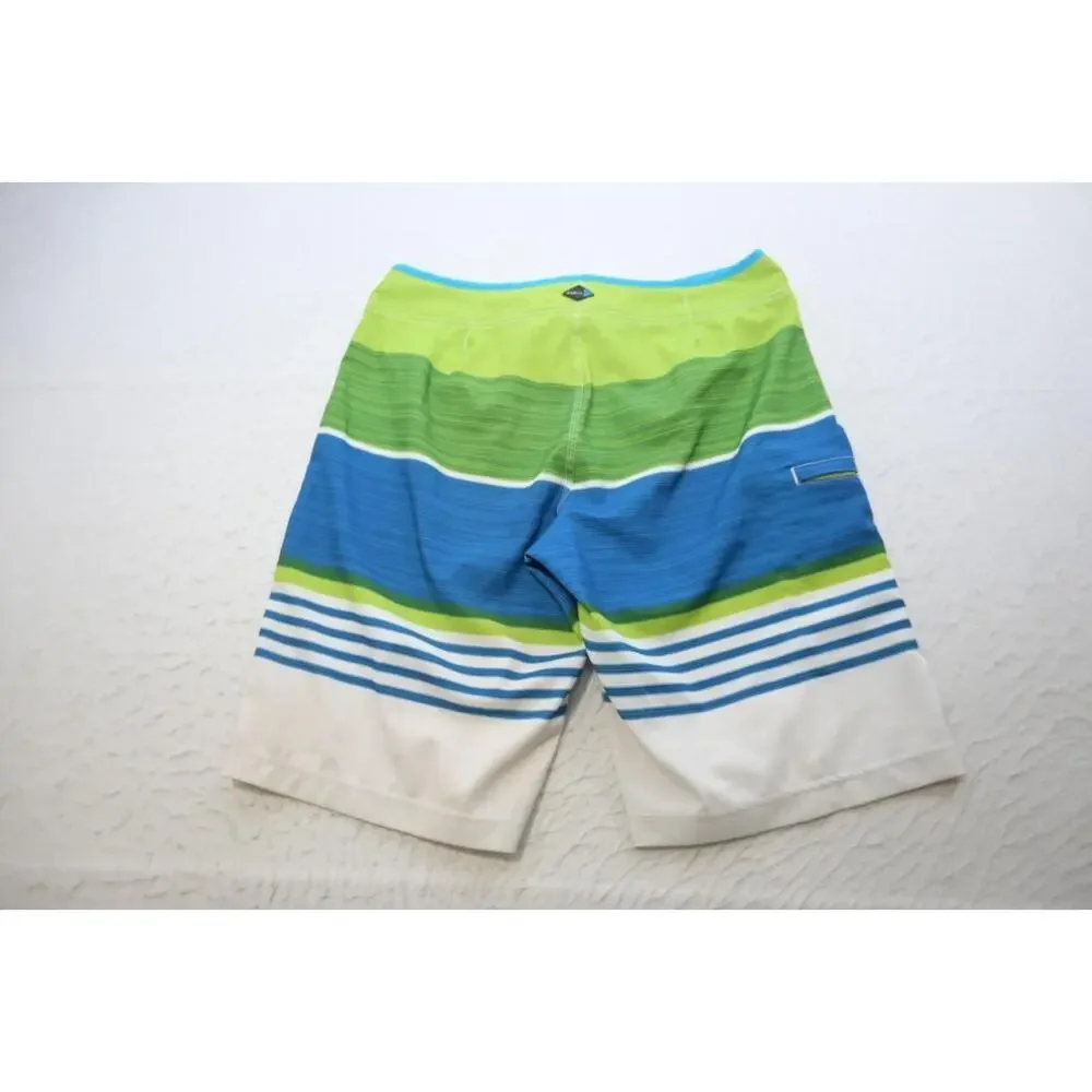 Oneill Cargo Board Shorts Striped Athletic‎ Stretch Mens Size 31